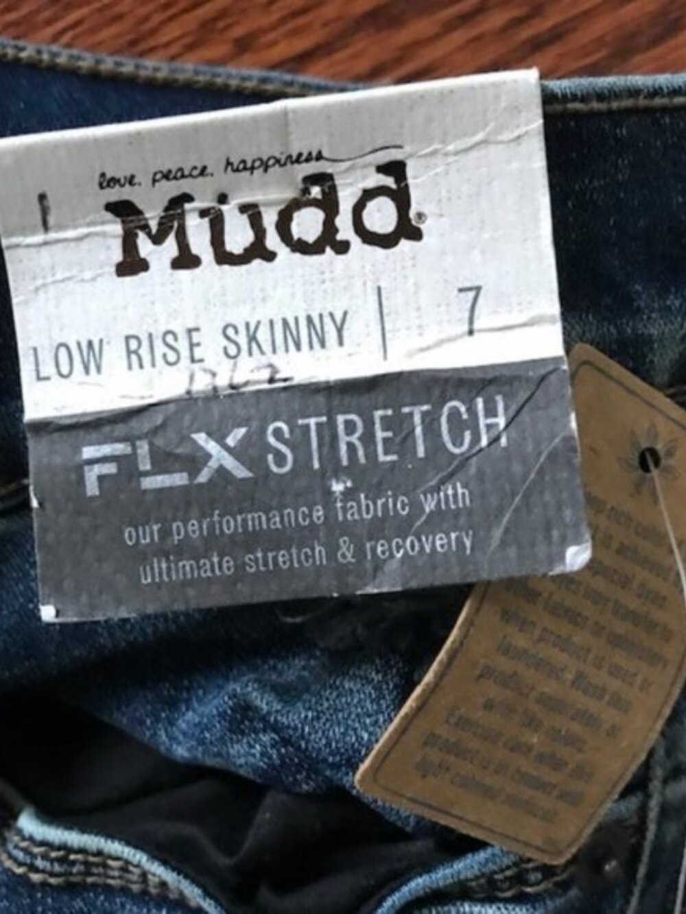 MUDD Juniors Size 7 Skinny Jeans Low Rise Distressed NWT - Picture 5 of 10